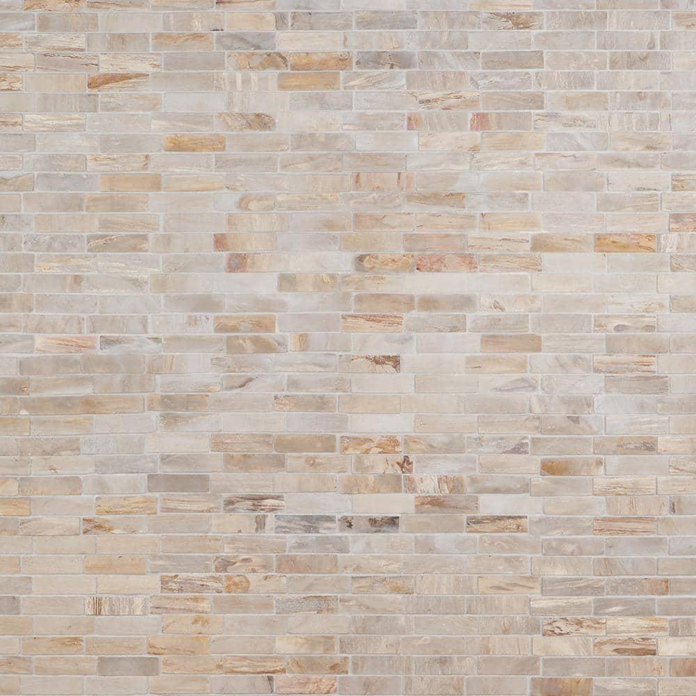 Artmore Tile Petra Brown 11-in x 12-in Tumbled Natural stone Stone look Mosaic Floor and Wall Tile ( 0.95-sq ft Piece )