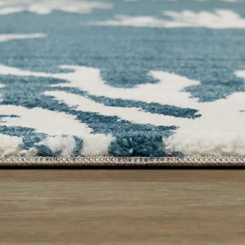 Boca White/Blue Area Rug