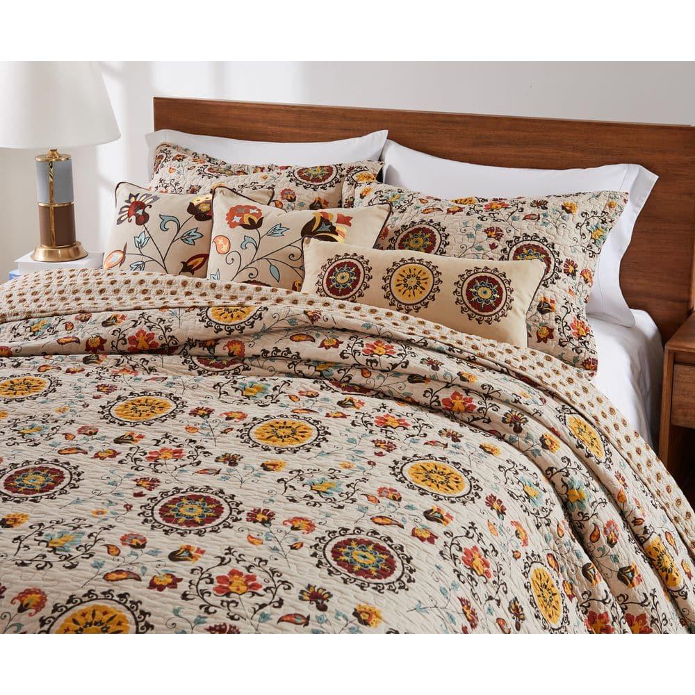 Andorra Medallion Cotton Reversible Quilt Set