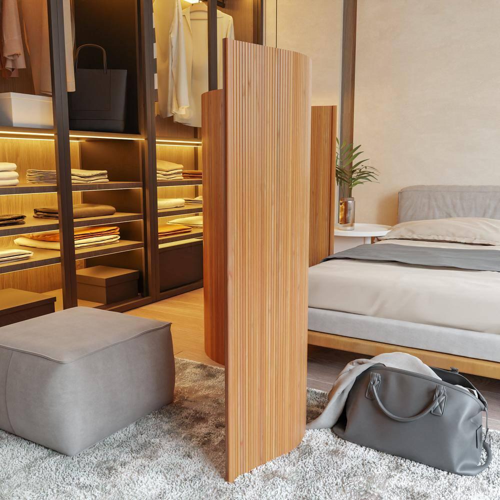 4 ft. Short Bamboo Wave Screen - Natural