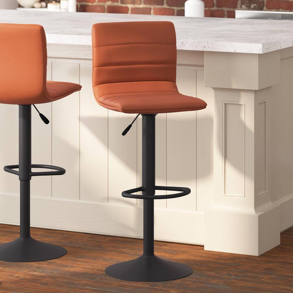 Taylor & Logan Rochester Swivel Upholstered Adjustable Height Counter Stool with Metal Frame