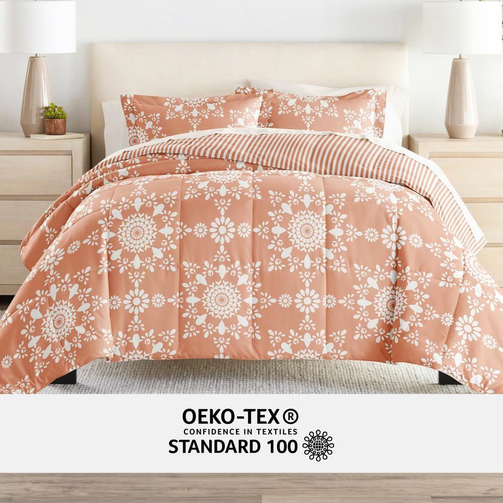 7-Piece Bedding Bundle - Pattern Comforter and Sheet Set
