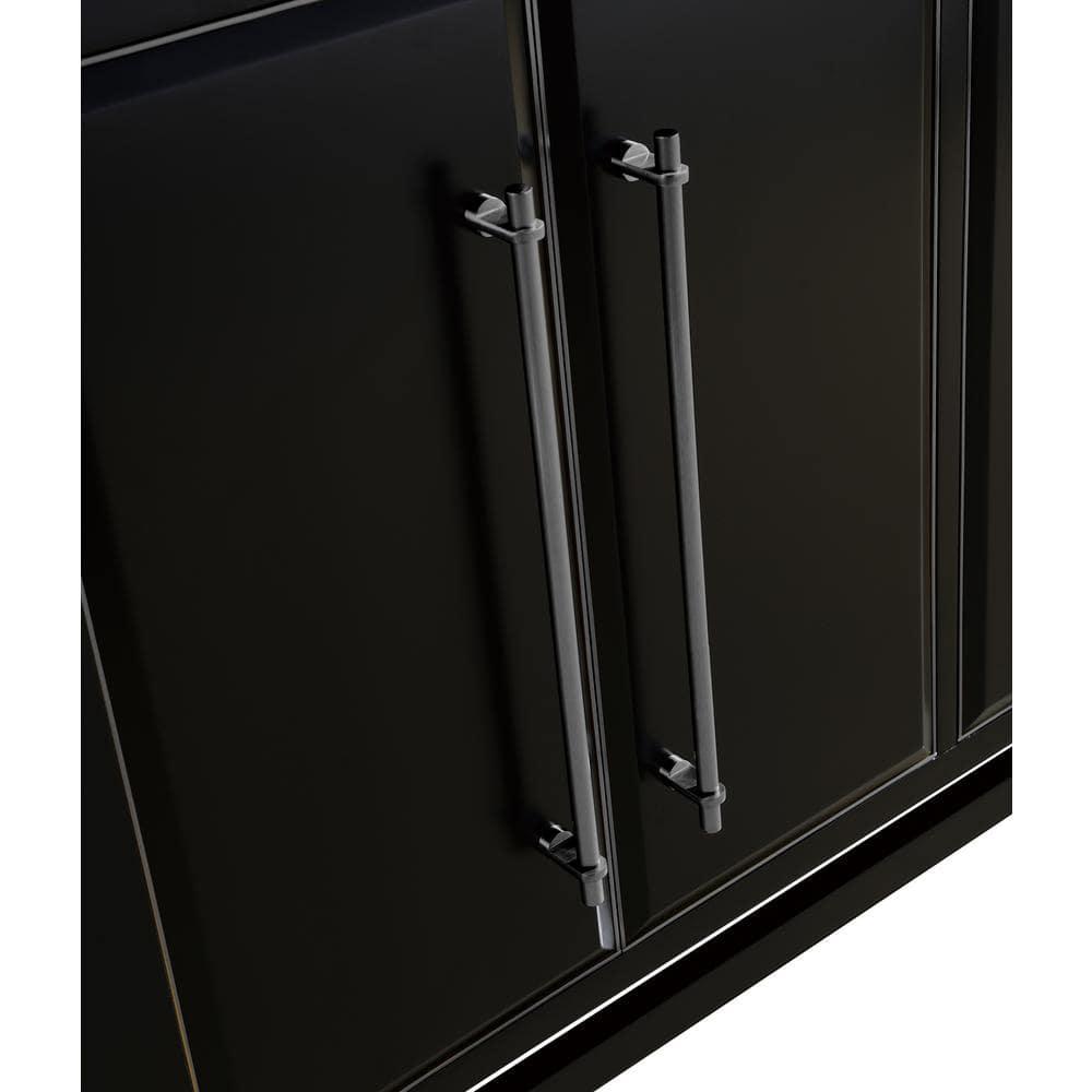Mason 25" Black Solid Wood Vanity with Carrara Marble Top