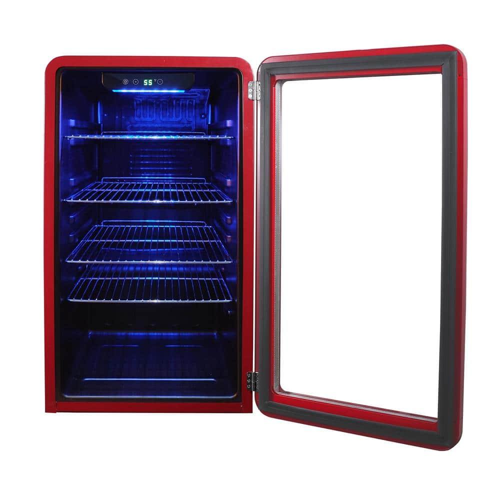 Magic Chef Magic Chef 17.5'' W 20 Cans (12 oz.) 3.4 Cubic Feet Beverage Cooler with Wine Storage and Glass Door