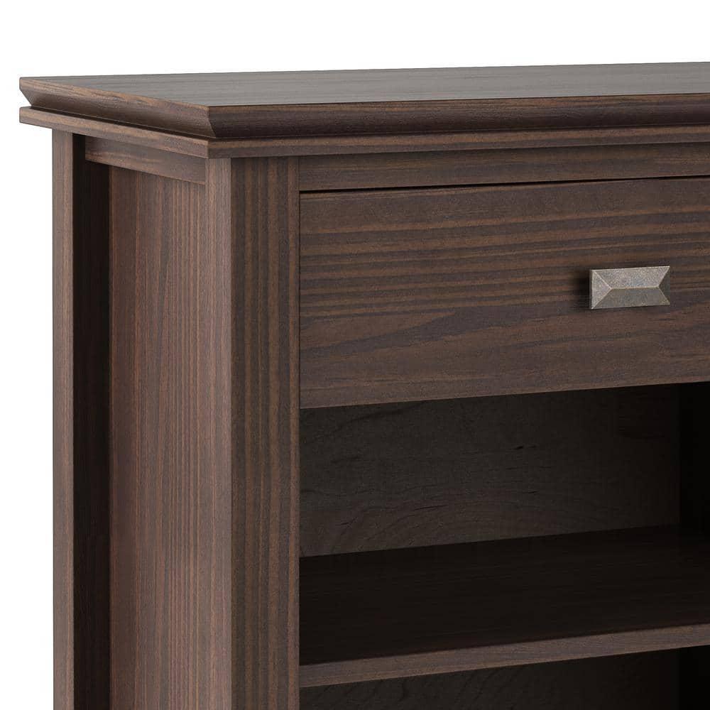 Simpli Home Artisan 24"W Solid Wood Nightstand with Drawer and Shelves