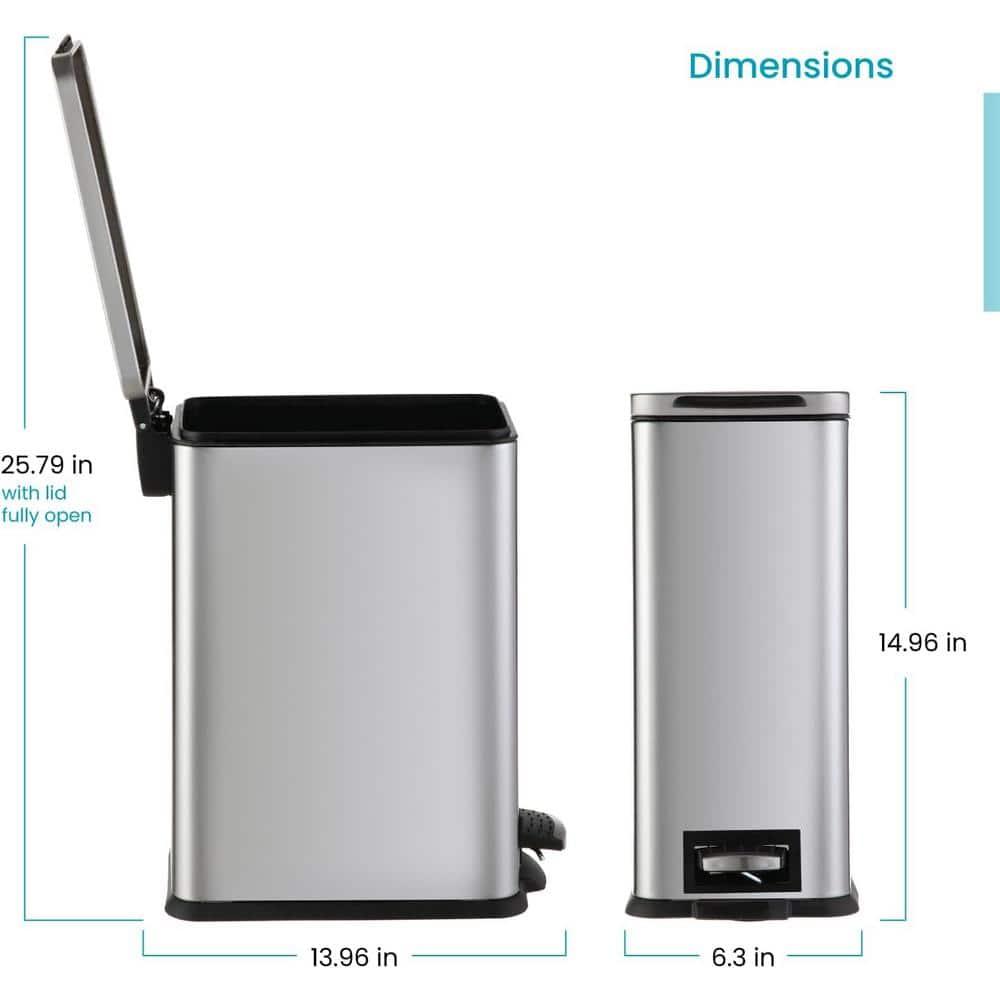 2.5 Gallon Slim Trash Can, for Bathroom and Office