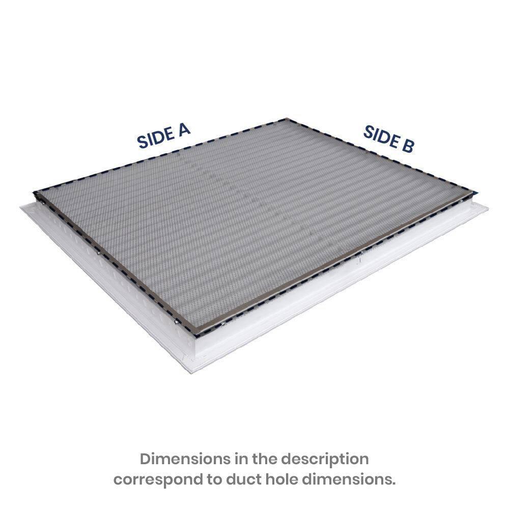 14 in. x 6 in. Aluminum Exterior Return Air Grille in White