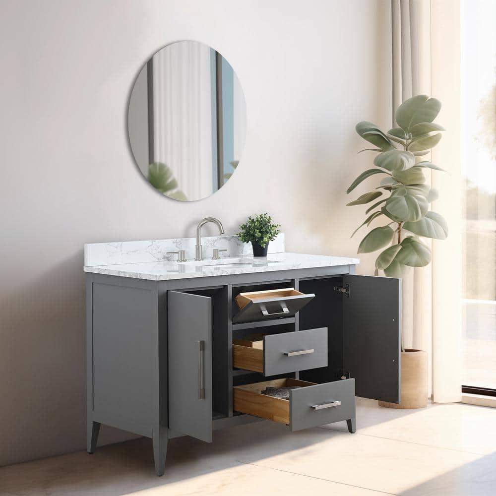 48'' Single Bathroom Vanity with Engineered Marble Top