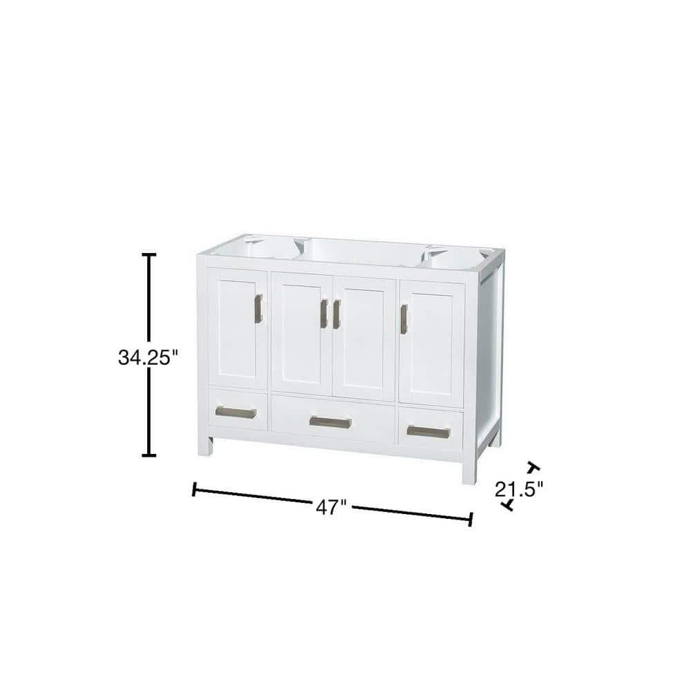 Wyndham Collection Sheffield 47" Freestanding Single Vanity Base Only