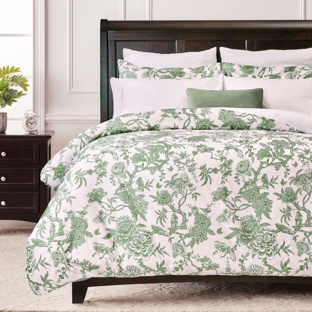 Chanasya Chanasya Antique Toile Double Brushed Microfiber Duvet Cover Set
