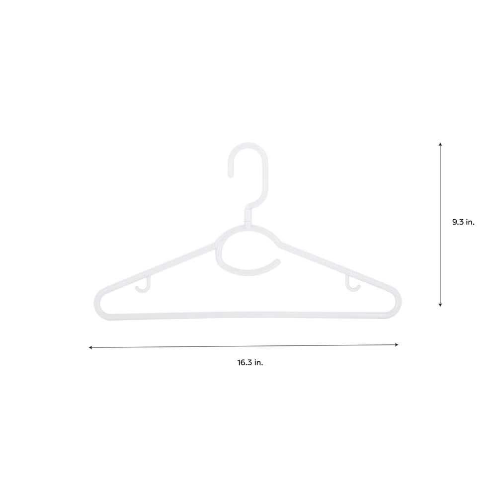 Laundry 360 Woolite Plastic Standard Hanger for Dress/Shirt/Sweater (Set of 5)