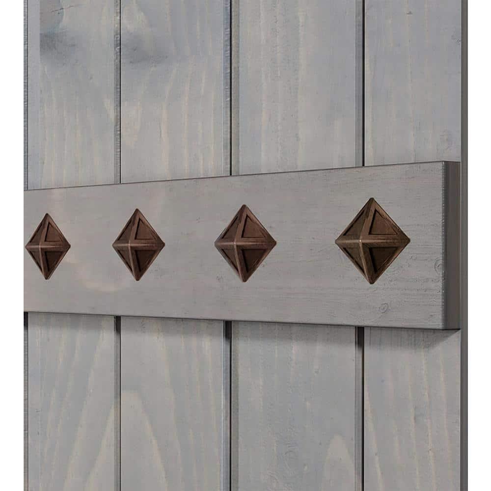 IsLife 84'' Solid Wood Paneled Matte with Installation Hardware Kit Barn Door