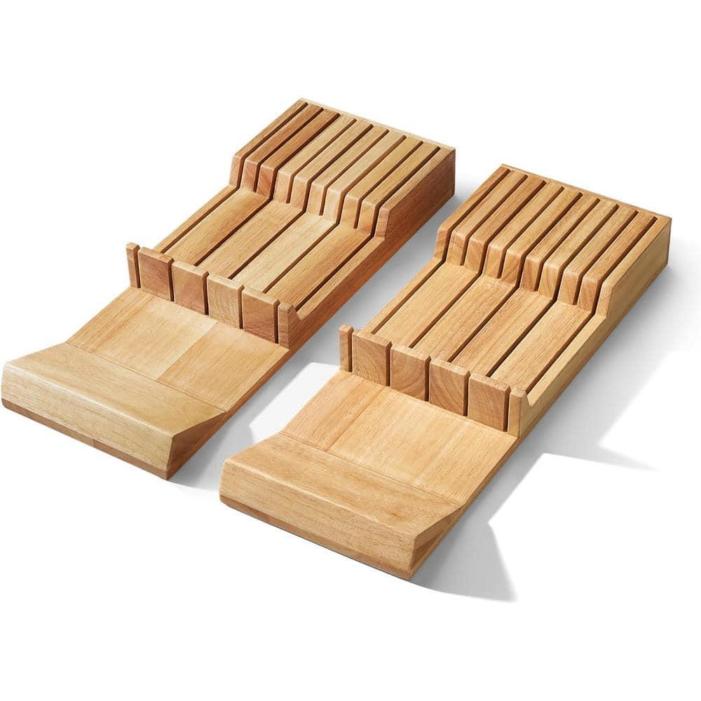 Cook N Home Cook N Home In-Drawer Knife Block Organizer 18-Slot, 2PC 9-Slot Kitchen Knife Holder