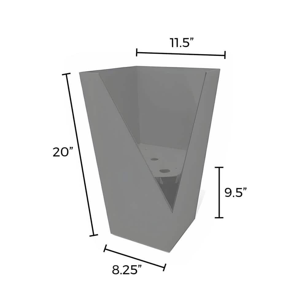 Bloem Finley Modern 20-in Recycled Plastic Indoor/Outdoor Square Vertical Planter