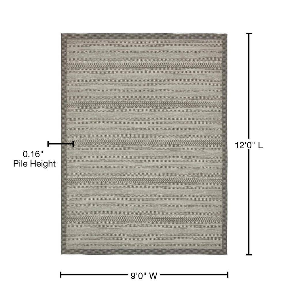McLellen Striped Indoor / Outdoor Rug