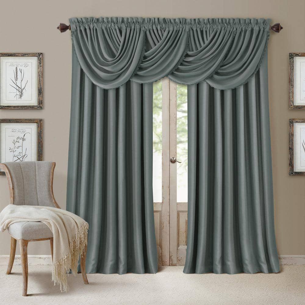 PALEYI 52" x 36" All Seasons Waterfall Window Valance