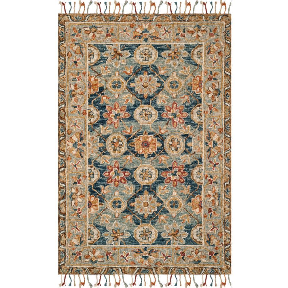 Aspen APN110 Hand Tufted Area Rug - Grey/Navy - 5'x8' - Safavieh.
