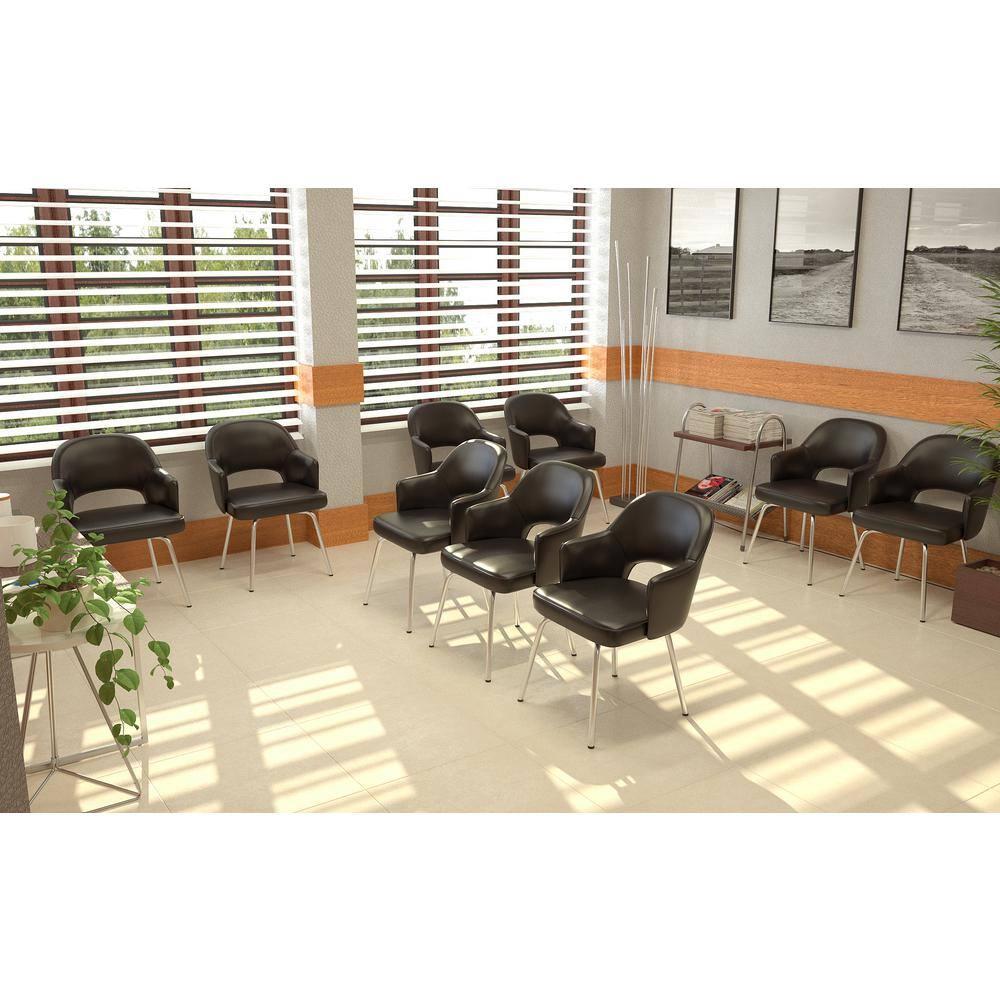 Boss Office Products Black Vinyl Guest Chair