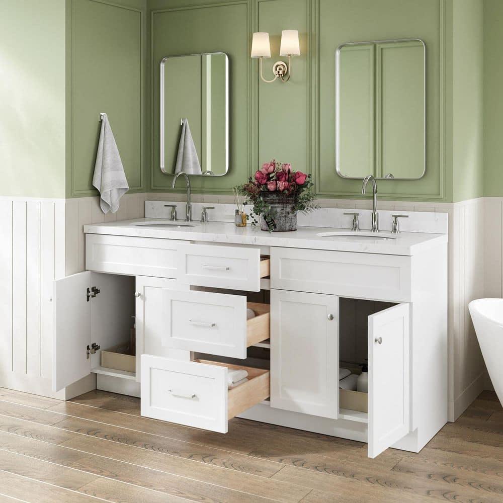 Ariel F072dcqovo Hamlet 72" Free Standing Double Basin Vanity Set - White