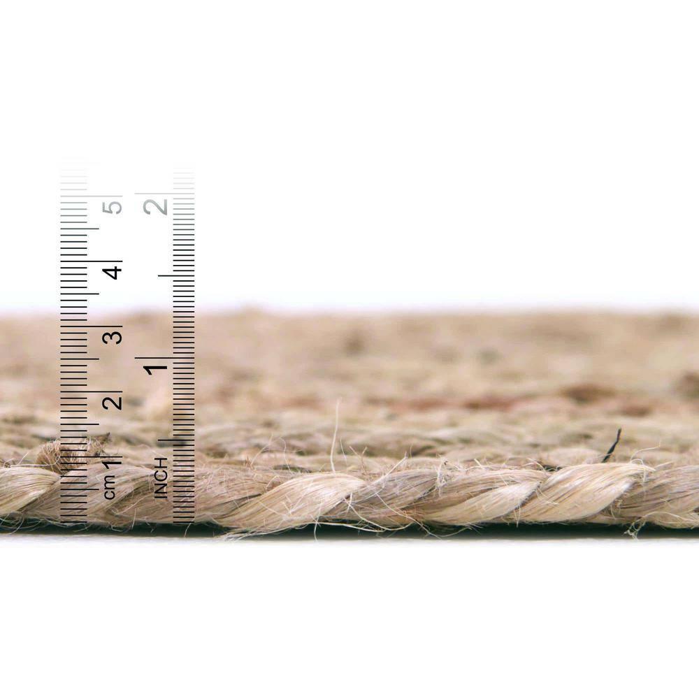 Unique Loom 3' 3 x 5' 1 Dhaka Braided Jute Rectangle Area Rug