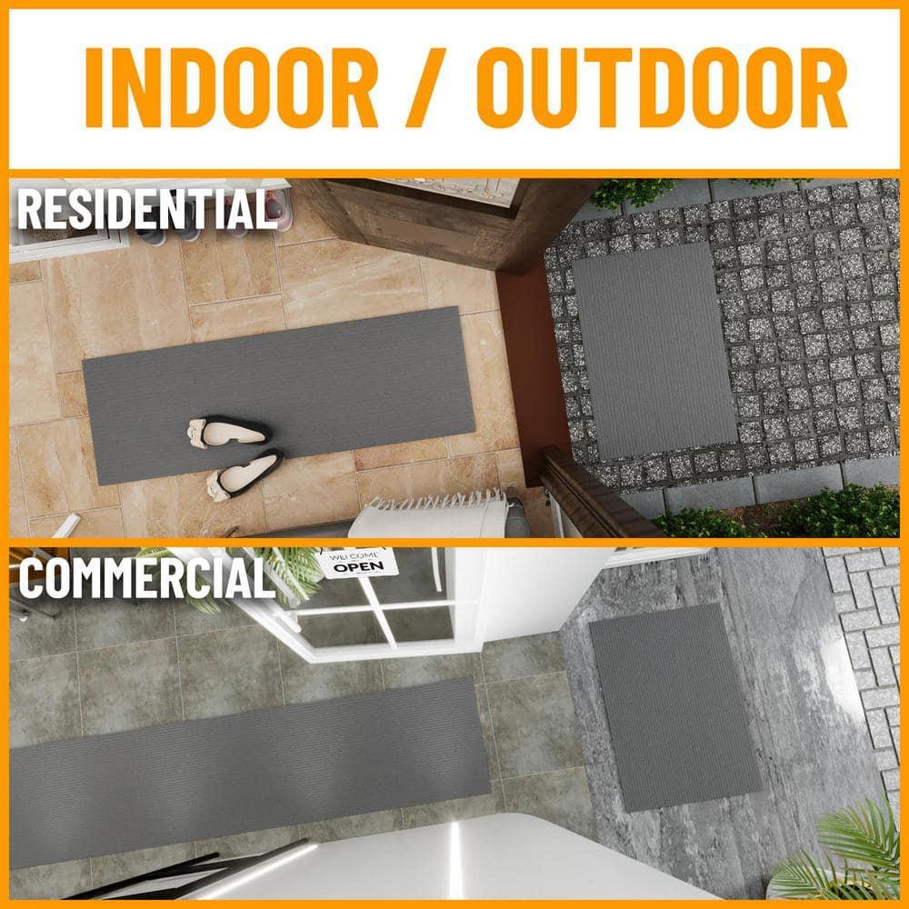 Custom Cut Non-Slip Rubberback Scrape Indoor/Outdoor Extra Long Runner Rugs for Hallway, Kitchen, Living Room, Garage, and Patio