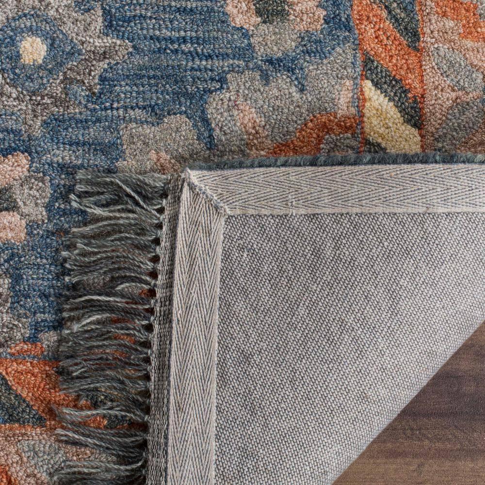 Aspen APN123 Hand Tufted Area Rug - Blue/Rust - 6'x9' - Safavieh..