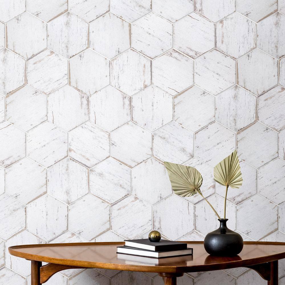 Retro 7" x 8" Porcelain Wood Look Wall & Floor Tile