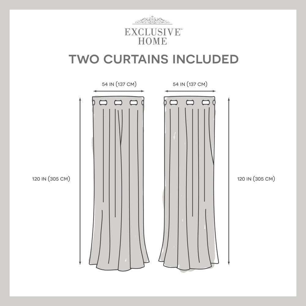 Amalgamated Textiles Polyester Semi Sheer Curtain Pair (Set of 2)