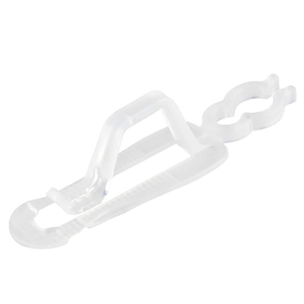 Set of 50 Clear Outdoor Universal Christmas Light Clips - 3.5"