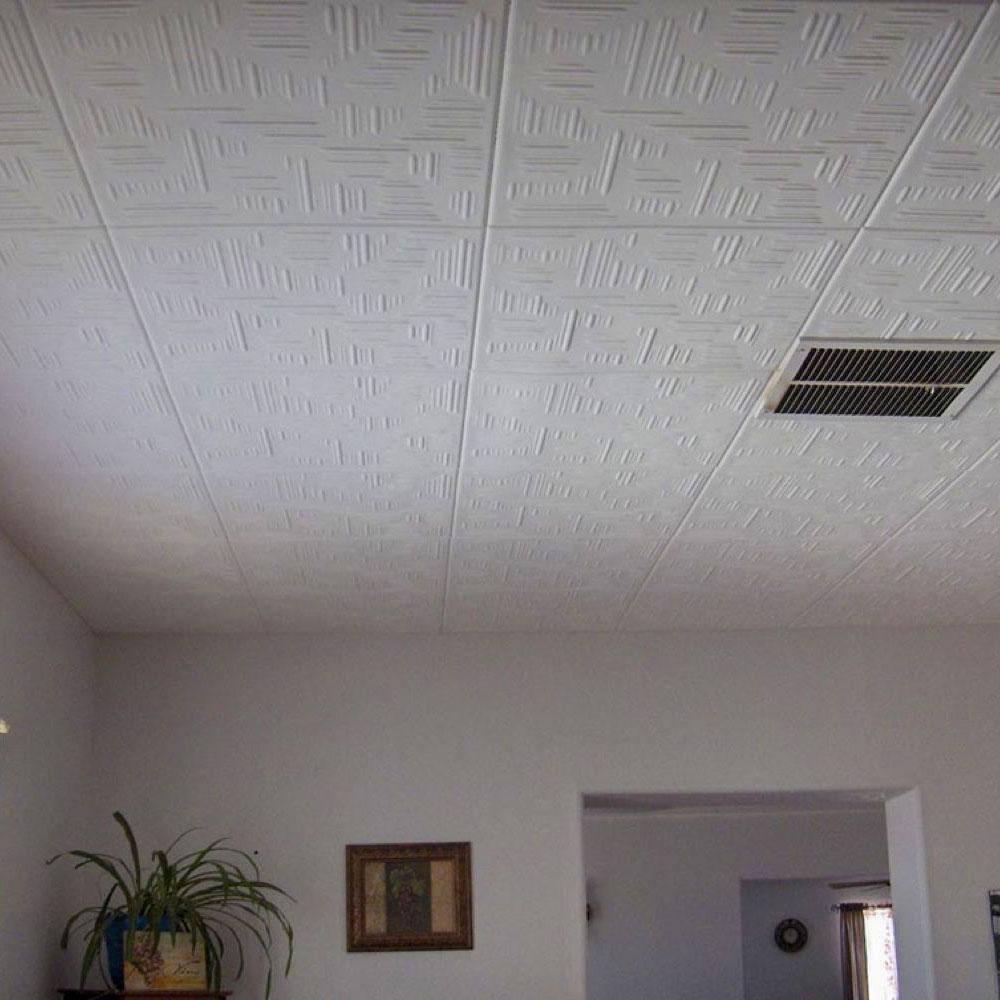 Country Wheat 1.6 ft. x 1.6 ft. Polystyrene Glue-up Ceiling Tile
