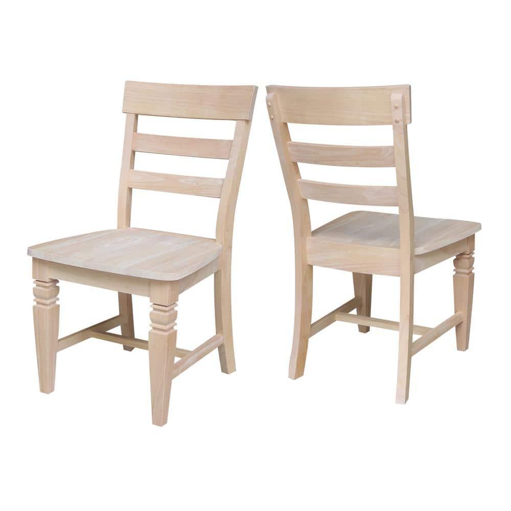 Set of Two Java Chairs with Solid Wood Seats