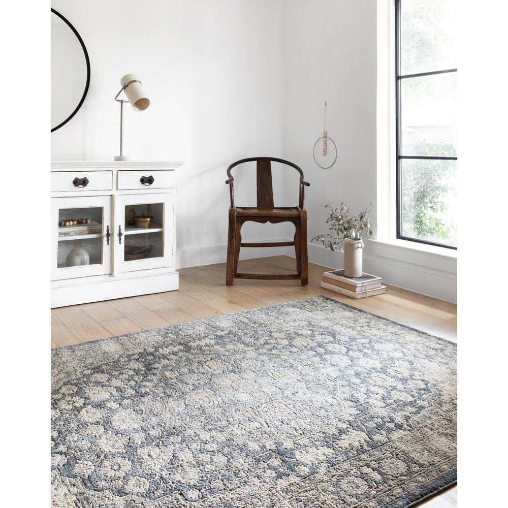 Loloi Teagan Denim / Mist 2'-8" x 4' Accent Rug