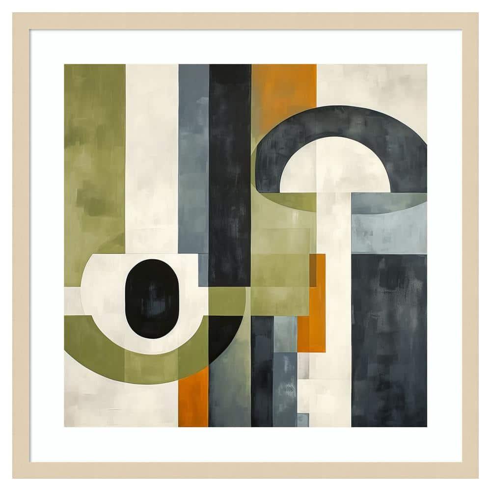 Amanti Art 25"x25" Sage Green Midcentury I by Irena Orlov Wood Framed Wall Art Print