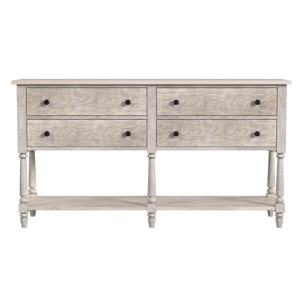 Danielle 65" Gray Marble Transitional Sideboard