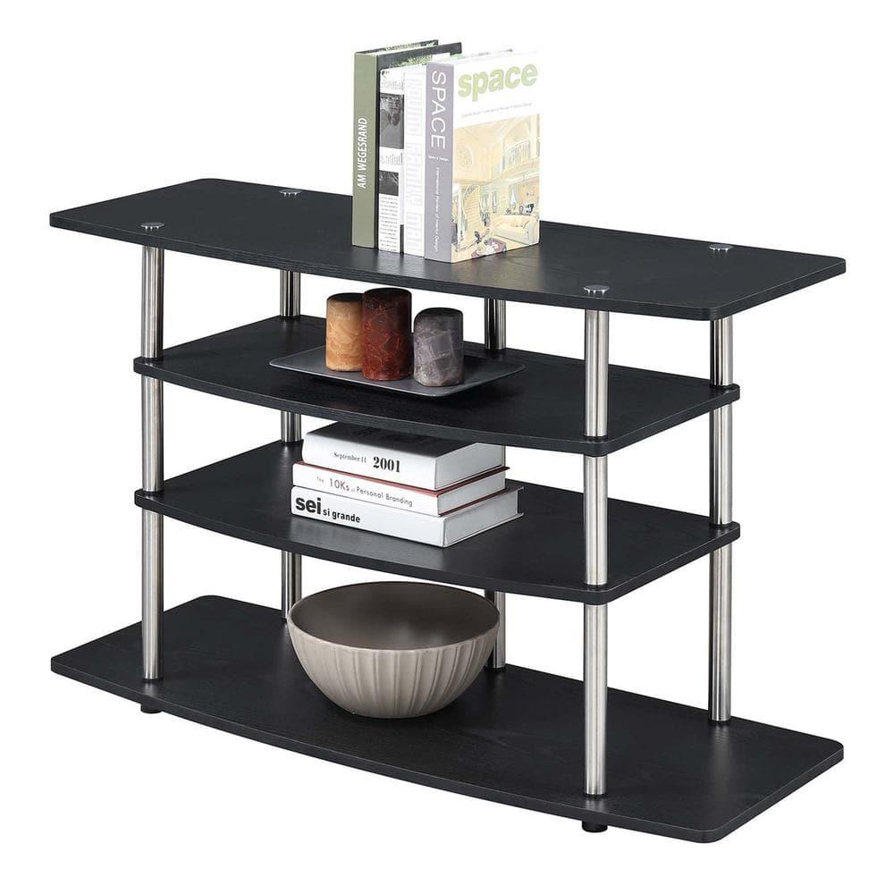 Convenience Concepts Designs2Go No Tools Wide Highboy TV Stand, Black