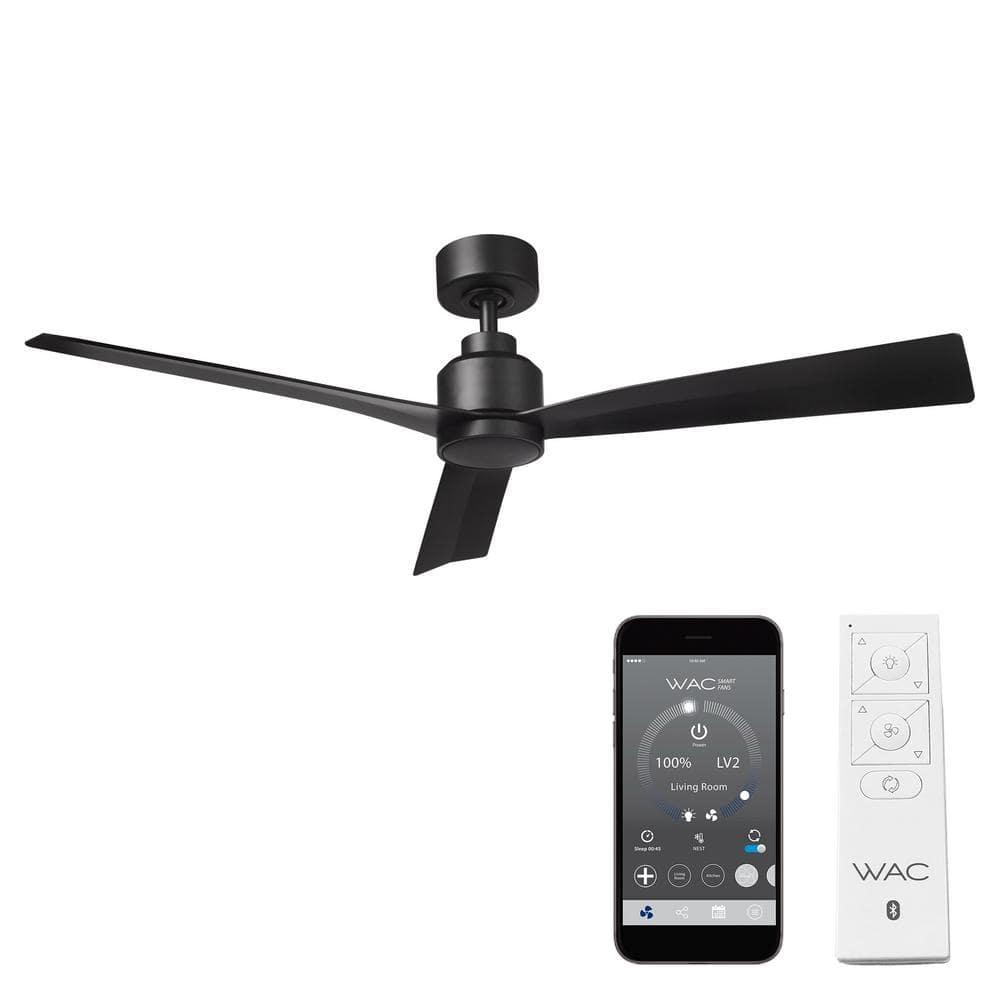 52" Smart Home Compatible 3 Blade Smart Ceiling Fan with Remote