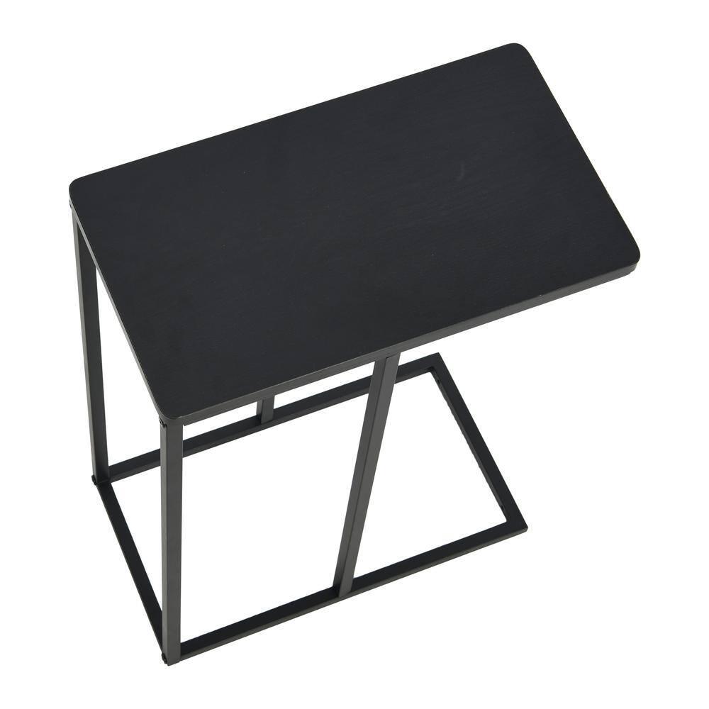 WANDINGT Accent Table C-Shaped Living Room End Tables Snack Laminate Metal Frame Side Table