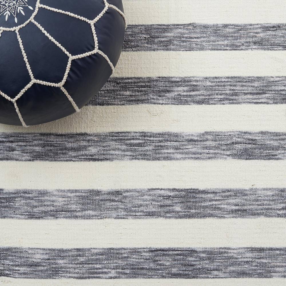 Easy Care ECR115 Power Loomed Machine Washable Indoor Area Rug - Dark Grey/Ivory - 6'x9' - Safavieh