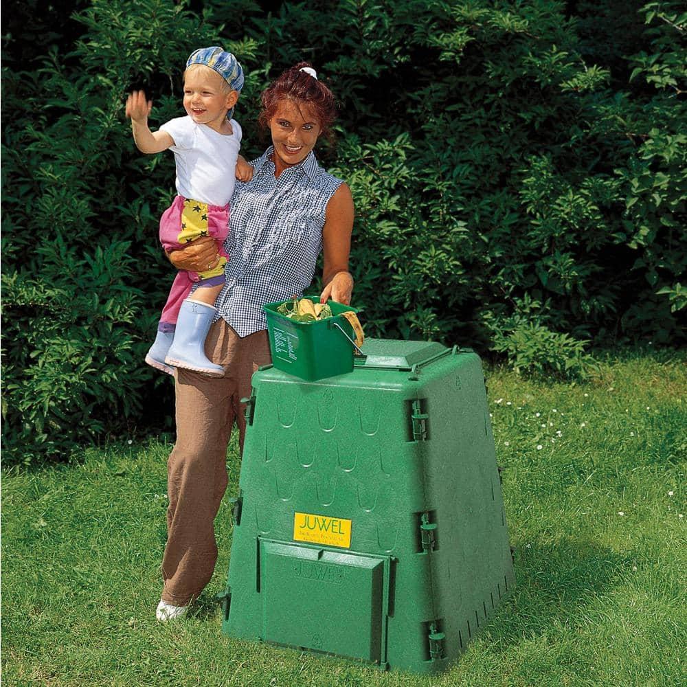 Juwel AeroQuick 77 Gallons Plastic Outdoor Stationary Composter with Latching Lid