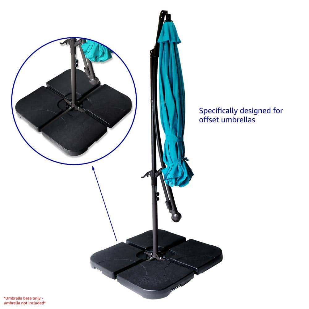 4-Piece Set Cantilever Umbrella Base Water Weights for Offset Umbrellas (Square Corner)