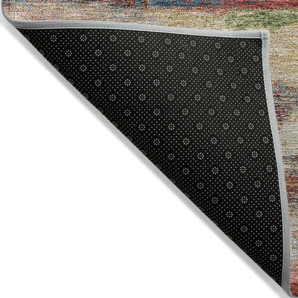 Abstract Multicolor Synthetic Flat Woven 10' x 14' Rug