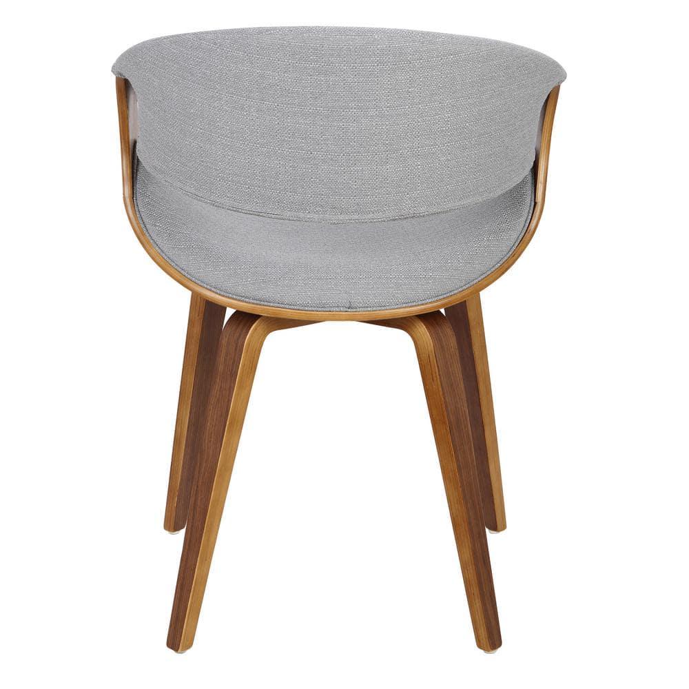 Curvo Mid-Century Modern Dining Accent Chair Gray - Lumisource