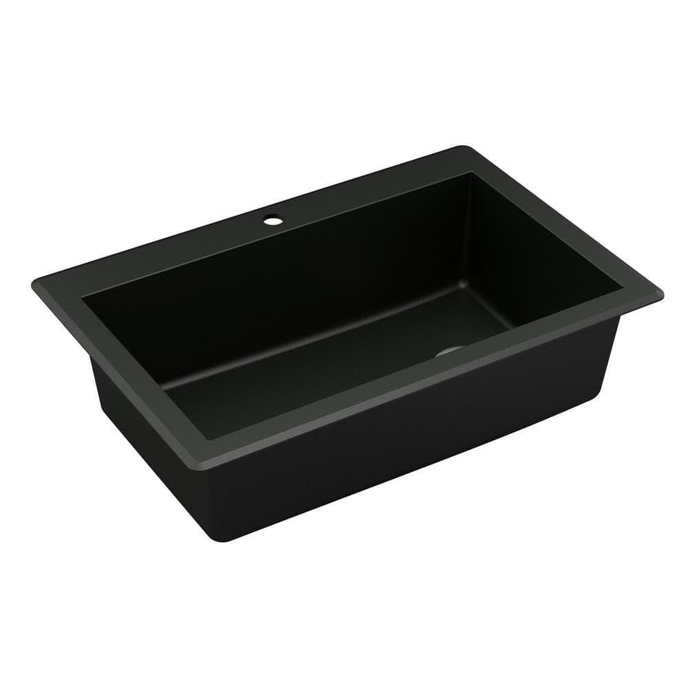 Karran Drop-in Quartz Composite 33'' X 22'' 1-Hole Single Bowl Kitchen Sink