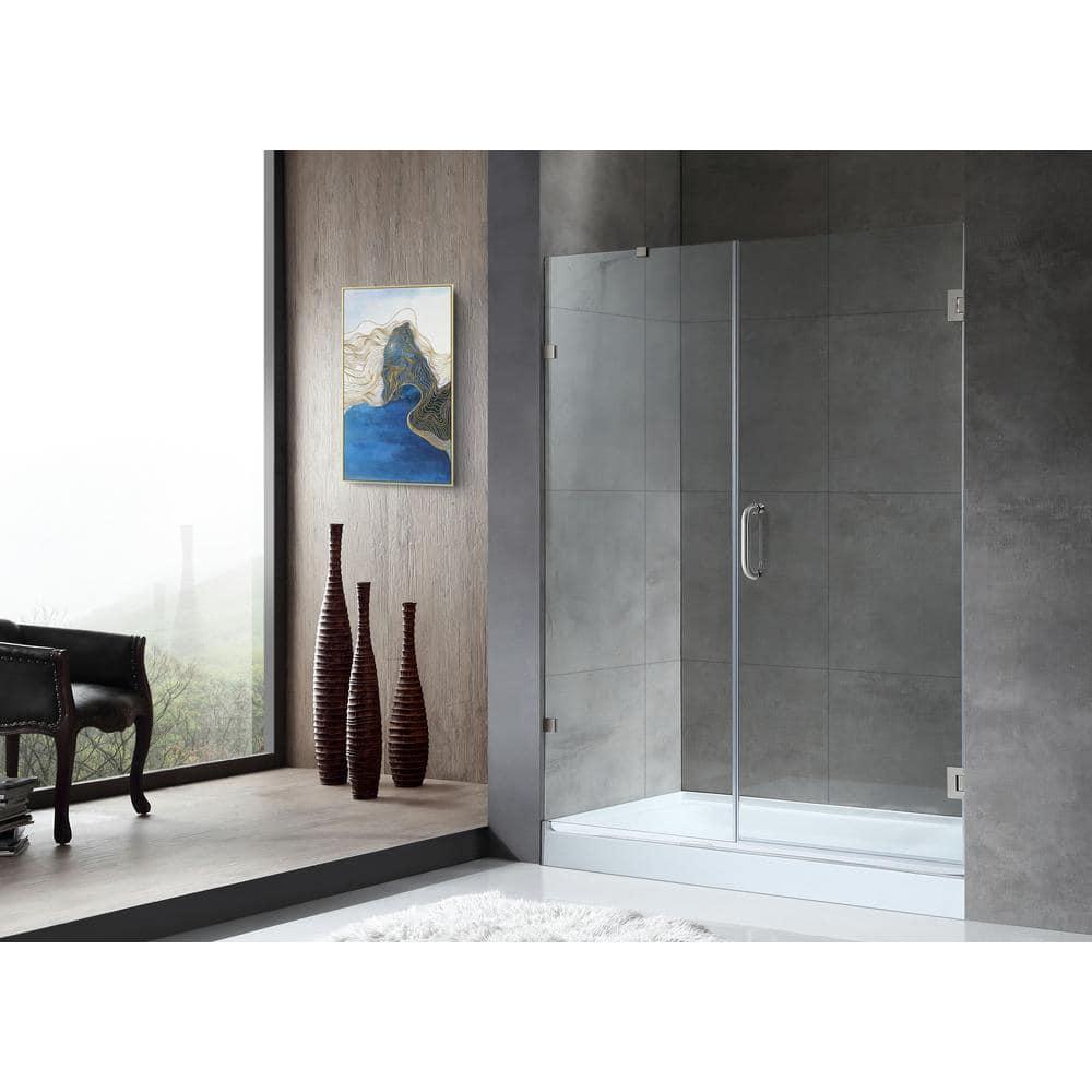 Consort 72" H Hinged Frameless Shower Door