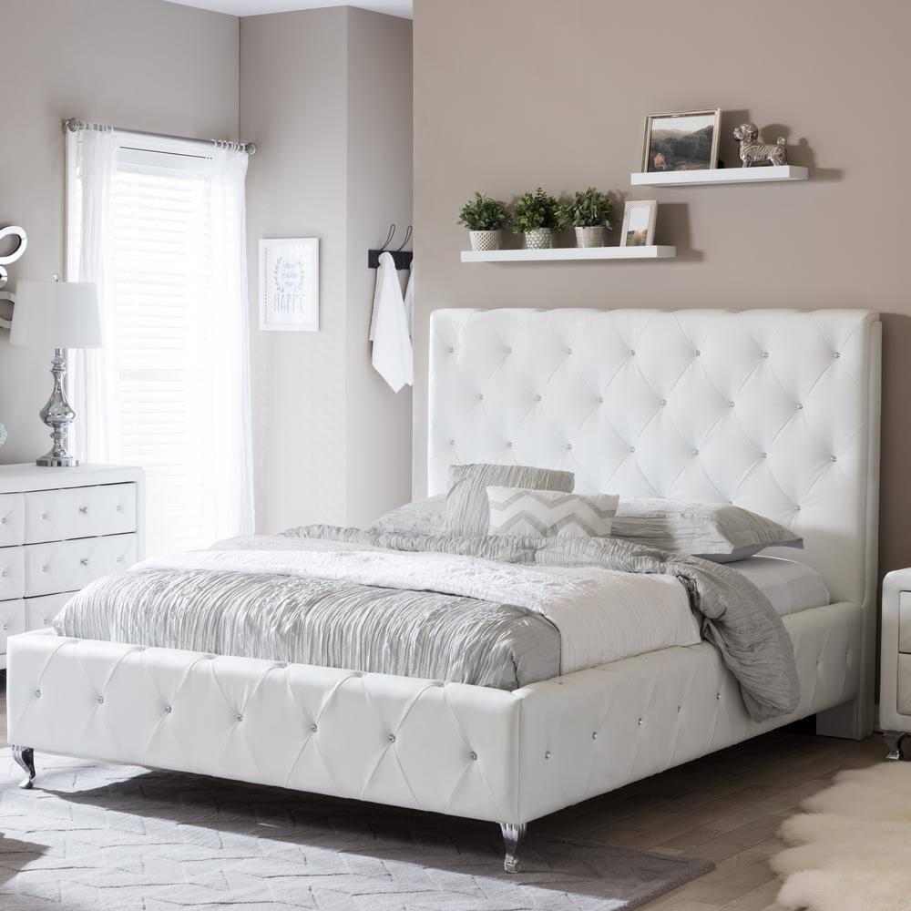 House of Hampton® Sanjuana Vegan Leather Platform Bed