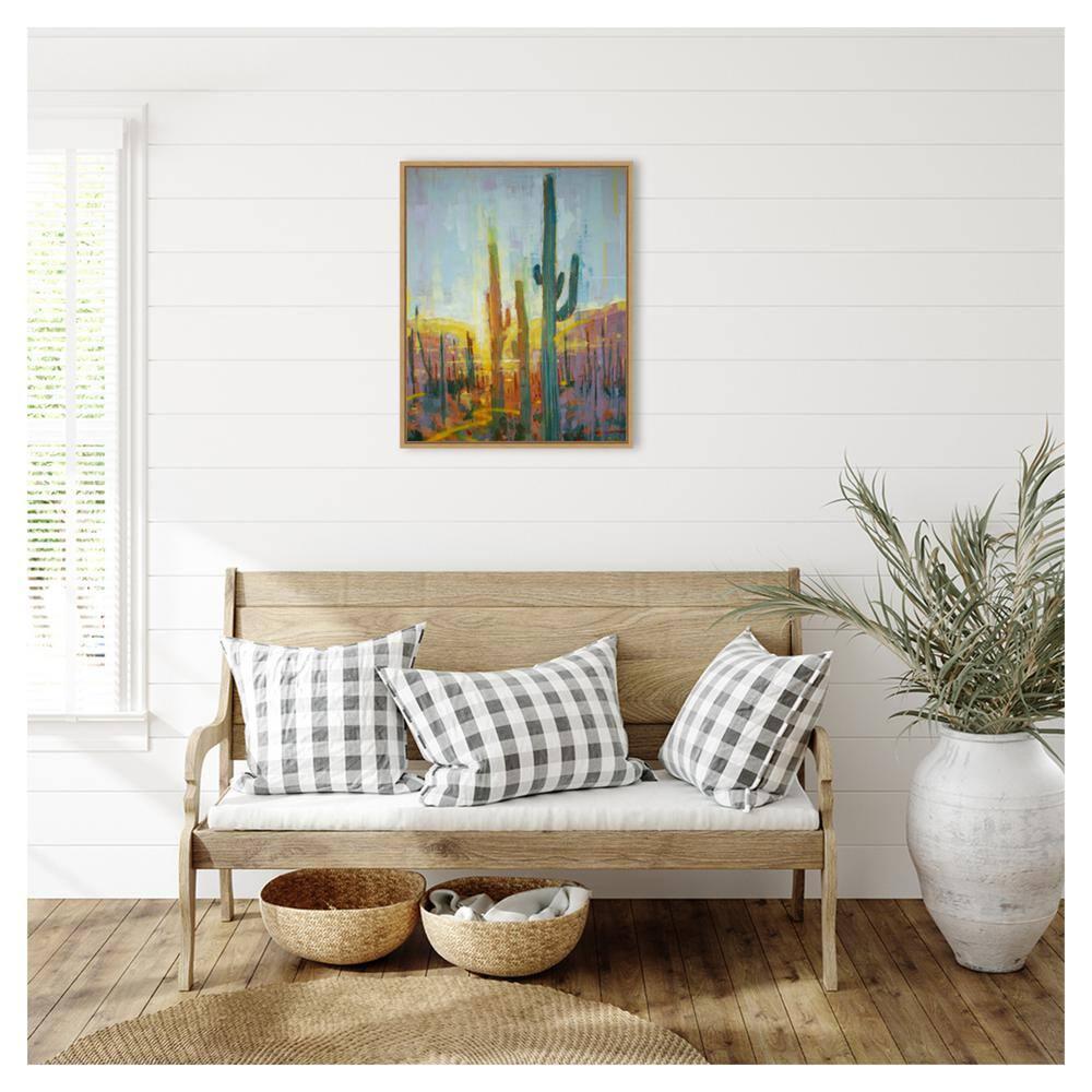 Amanti Art 23"x28" Sonoran Golden Glow by James Ayers Framed Canvas Wall Art Print