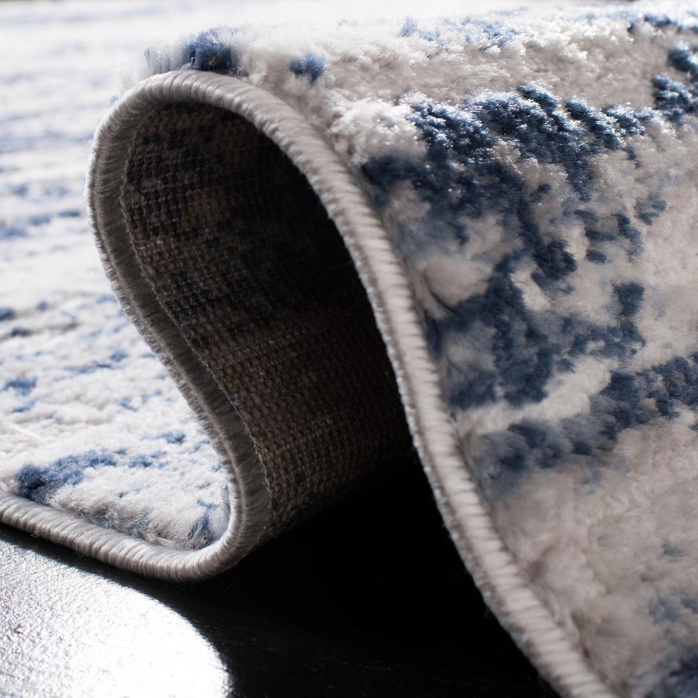 Amelia 700 ALA768 Machine Made Loomed Accent Rug - Grey/Navy - 3' X 5' - Safavieh
