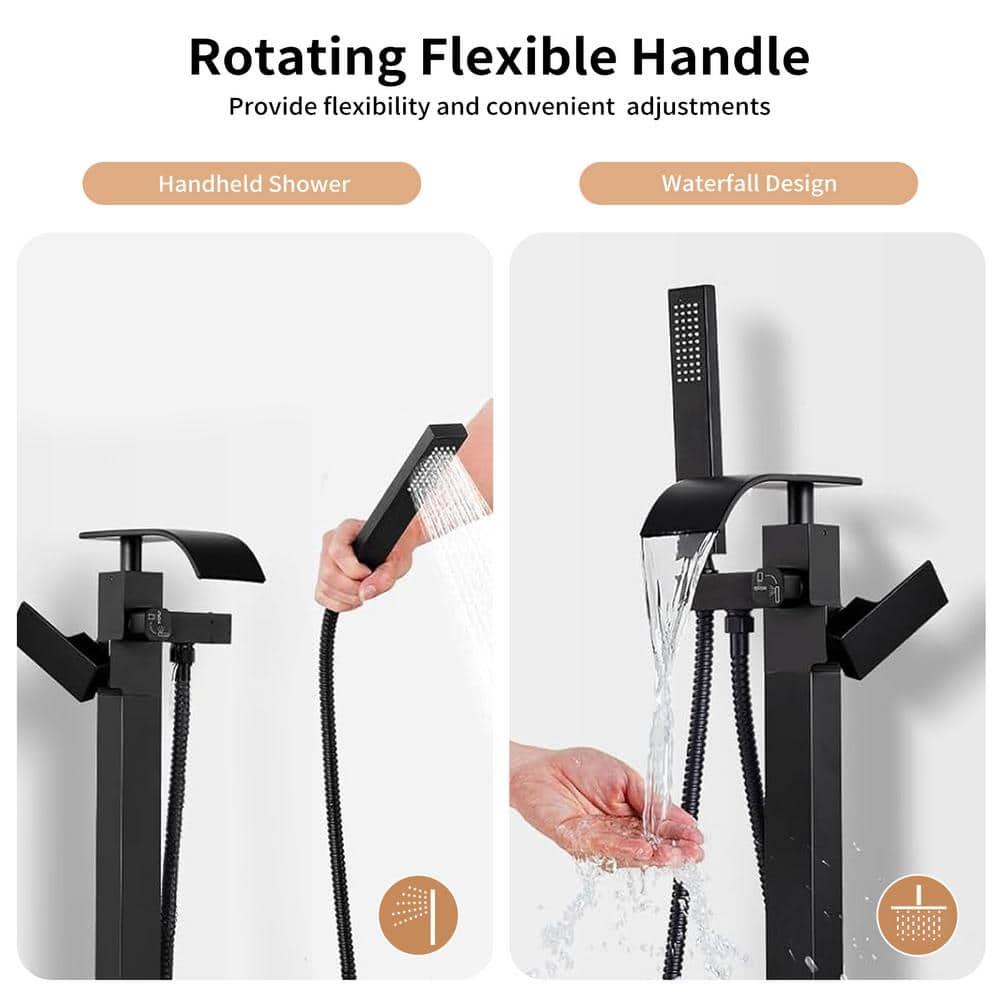 Floor Tub Filler with Diverter