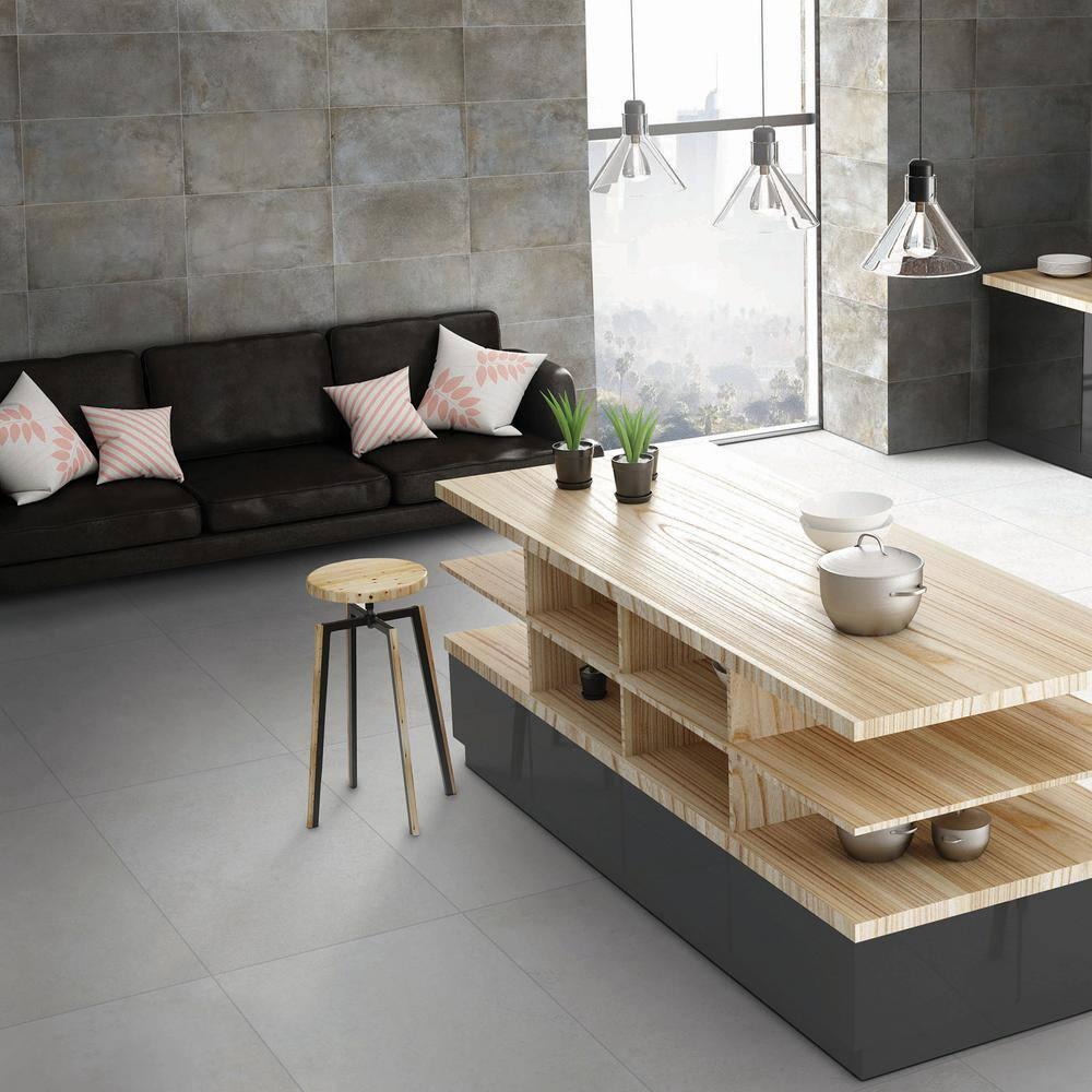 12" x 24" Porcelain Concrete Look Wall & Floor Tile