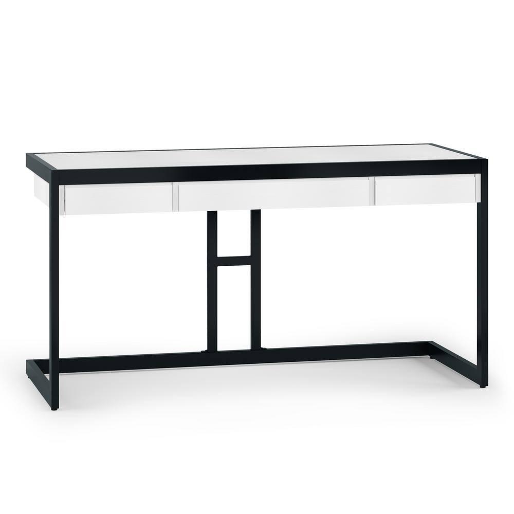 Simpli Home Erina SOLID ACACIA WOOD 60" Desk in Distressed White